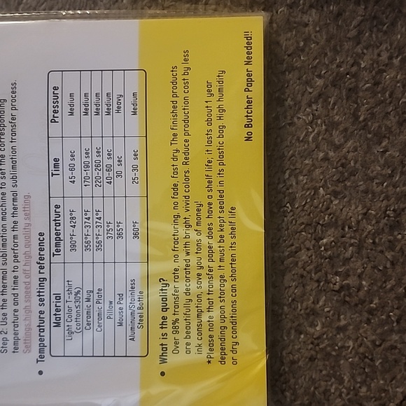 Sublimation Paper 8.5" X 11" - Picture 4 of 5